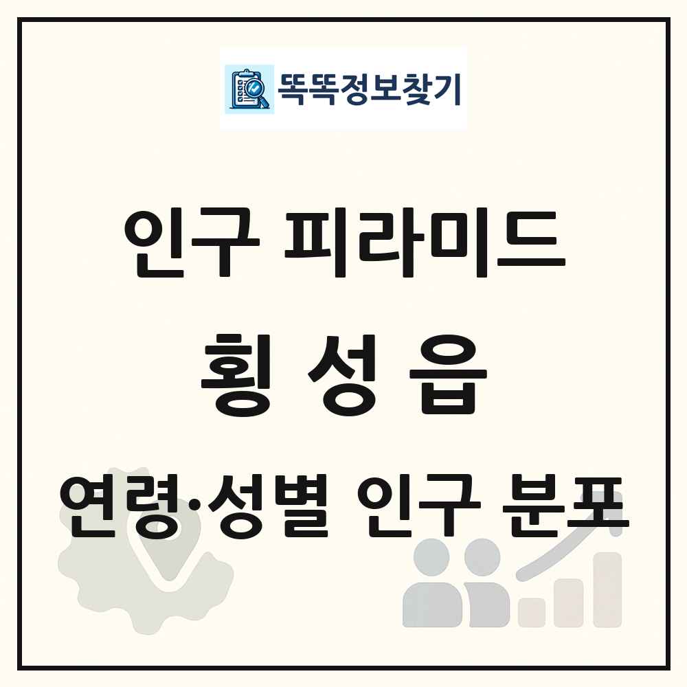 횡성읍 인구 피라미드 링크 그림